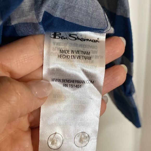 NWOT Ben Sherman Mens Teal Check Button Down Shirt - Picture 7 of 12